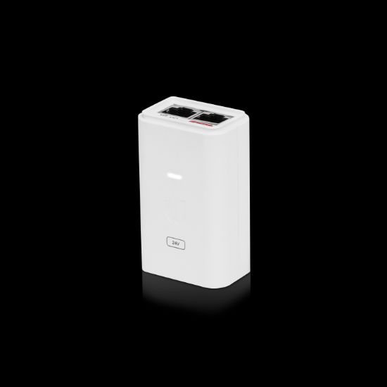 Picture of Ubiquiti POE Injector, 24VDC, 24W, Gigabit Ethernet, ESD protection & LED, Surge and Clamping Protection,Maximum Surge Discharge