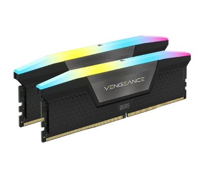 Picture of Corsair Vengeance RGB 32GB (2x16GB) DDR5 UDIMM 6000MHz C36 1.4V Desktop Gaming Memory Black
