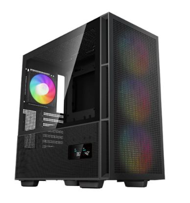 Picture of DeepCool CH560 DIGITAL High Airflow Mid-Tower ATX Case, Digital Status Display, Magnetic Hybrid Mesh,Tempered Glass, 3 Pre-Installed 140mm ARGB Fans