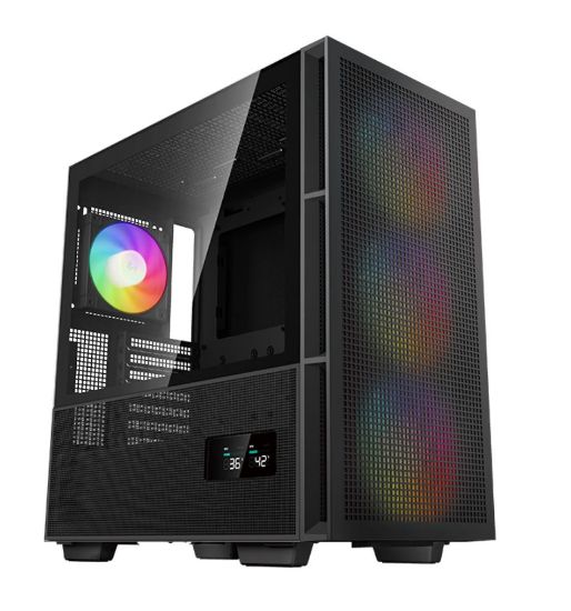 Picture of DeepCool CH560 DIGITAL High Airflow Mid-Tower ATX Case, Digital Status Display, Magnetic Hybrid Mesh,Tempered Glass, 3 Pre-Installed 140mm ARGB Fans