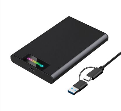 Picture of Simplecom SE239 Tool-free 2.5' SATA HDD SSD to USB-C Enclosure with RGB Lights USB 3.2 Gen 2 2 interface, utilize full speed of SATA SSD up to 6Gbps