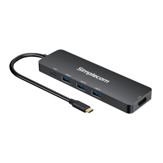 Picture of Simplecom CH545 USB-C 5-in-1 Multiport Adapter Docking Station with 3-Port USB 3.0 Hub PD HDMI