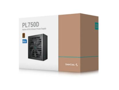 Picture of DeepCool PL750D 750W 80+ Bronze Certified Non-Modular ATX Power Supply(Direct Cable), 120mm Fan, DC to DC, ATX3.1, 100,000 MTBF, 85% Efficiency