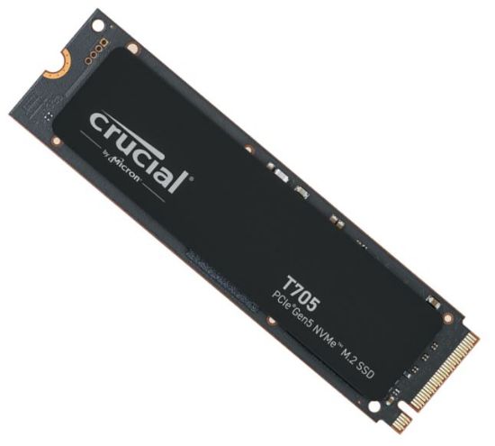 Picture of Crucial T705 4TB Gen5 NVMe SSD - 14100/12600 MB/s R/W 2400TBW 1500K IOPs 1.5M hrs MTTF DirectStorage for Intel 14th Gen & AMD Ryzen 7000