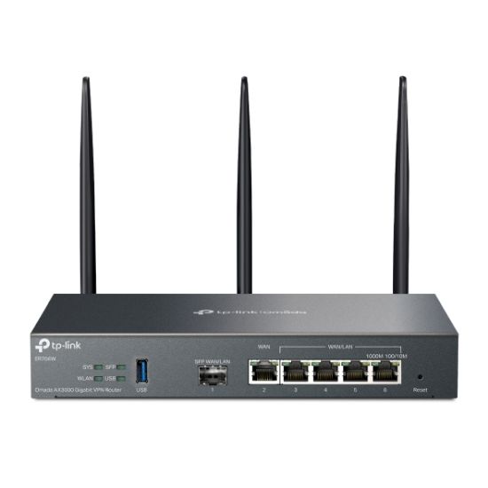 Picture of TP-Link ER706W Omada AX3000 Gigabit VPN Router, 6 Gigabit Ports (5 RJ45+1 SFP), Omada Mesh, IPSec, SSL, Wireguard, PPTP, L2TP VPN