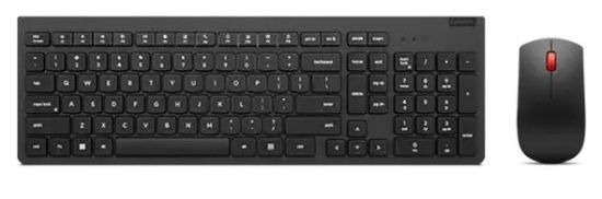 Picture of Lenovo Essential Wireless Combo Keyboard & Mouse Gen2 Low Profile Adjustable Tilt Leg Spill Resistant 1600DPI 3 buttons Optical Sensor 18mths Battery