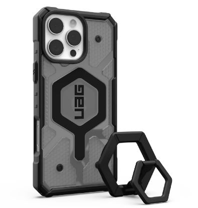 Picture of UAG Pathfinder Clear MagSafe Apple iPhone 16 Pro Max (6.9') Rugged Case + Black Ring Stand- Ash(1144651BV02), 10 Years Warranty