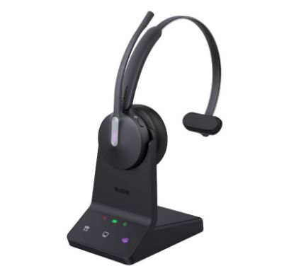 Picture of Yealink WH64 Mono UC DECT Wireless Headset, DECT & Bluetooth Wireless Technology, 3-Mic Noise Cancellation, UC Certified,  Charging Stands