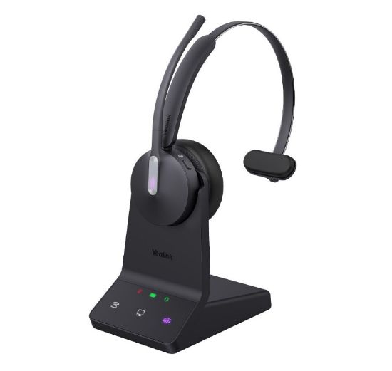 Picture of Yealink WH64 Mono UC DECT Wireless Headset, DECT & Bluetooth Wireless Technology, 3-Mic Noise Cancellation, UC Certified,  Charging Stands