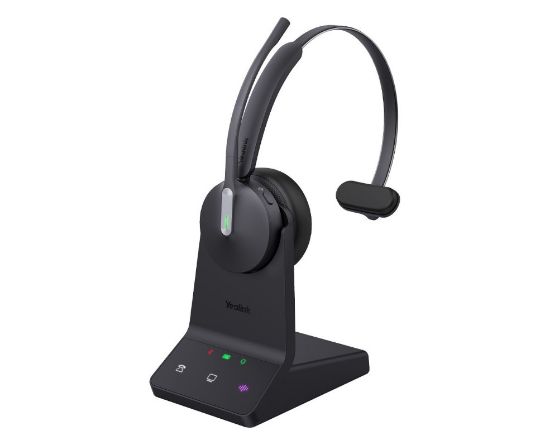 Picture of Yealink WH64 Mono Teams DECT Wireless Headset, DECT & Bluetooth Wireless Technology, 3-Mic Noise Cancellation, Charging Stands, Carrying Bag
