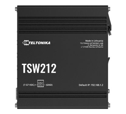 Picture of Teltonika TSW212 Managed Ethernet Switch, L2 with additional L3 Features, Supports Profinet, 8 x Gigabit Ethernet Ports, 2 x SFP Ports, PSU excluded