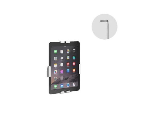 Picture of Brateck Universal Anti-Theft Tablet Wall Mount compatible with most 7.9'-11' Tablet-White 200x265x37mm Anti-Theft Locking Screw (LS)