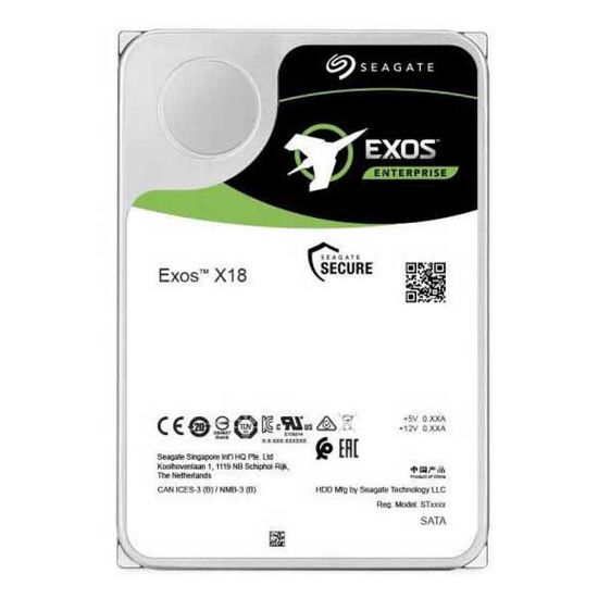 Picture of Seagate Exos X18 ENTERPRISE 512E INTERNAL 3.5' SATA DRIVE, 12TB, 6GB/S, 7200RPM, 5YR WTY