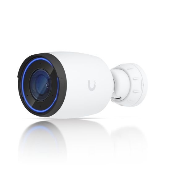 Picture of Ubiquiti AI Professional UniFi Protect Indoor/Outdoor 4K PoE Camera, White, Waterproof IP65, PoE+ Power, Max Power 11W, GbE RJ45 Port,