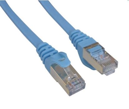 Picture of 8Ware CAT7 Cable 0.5m (50cm) - Blue Color RJ45 Ethernet Network LAN UTP Patch Cord Snagless Flat cable