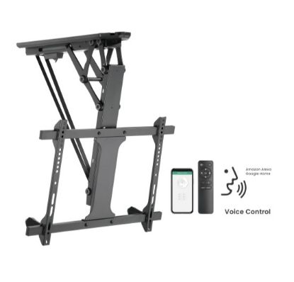 Picture of Brateck PLB-M0546AI SMART FLIP DOWN TV CEILING MOUNT POWERED BY TUYA Support most 32' ~ 70' TVs (Black) (LS)