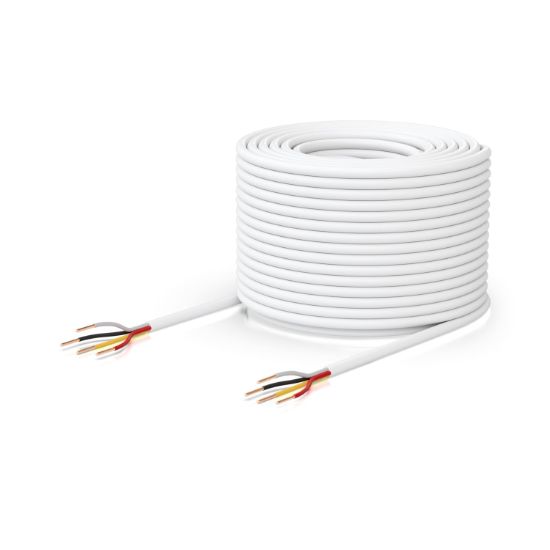 Picture of Ubiquiti Door Lock Relay Cable, 500-foot (152.4 m) Spool of Two-pair, low-voltage Cable, 36V DC, Solid bare copper,White