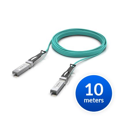 Picture of Ubiquiti 25 Gbps Long-Range DAC, Long-range SFP28, 10m Length, Support 25/10/1 Gbps, PVC Cable Jacket, Aqua Color