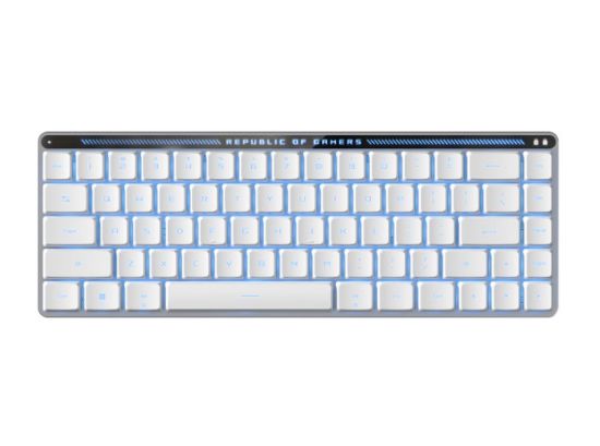 Picture of ASUS ROG Falchion RX Blue Low Profile Wireless Gaming Keyboard, Tri-mode Connection, ROG Omni Receiver, Intuitive control