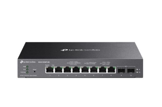 Picture of TP-Link SG2210XMP-M2 Omada 8-Port 2.5GBASE-T and 2-Port 10GE SFP+ Smart Switch with 8-Port PoE+, Integration with Omada SDN Controller, Static Routing