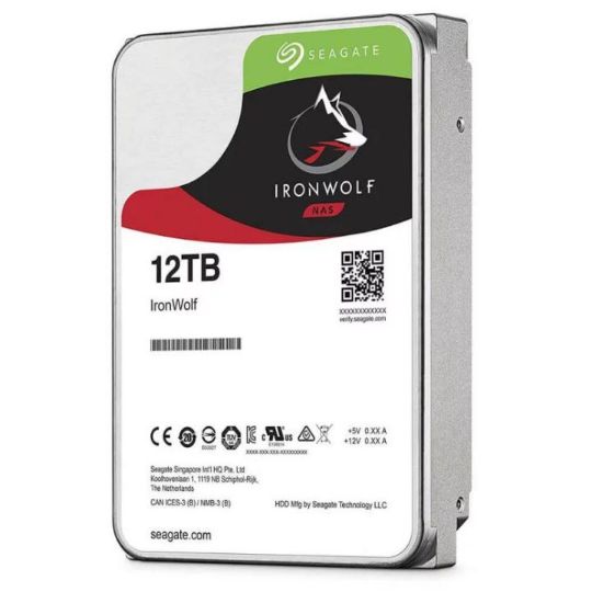 Picture of Seagate 12TB 3.5' IronWolf SATA3 NAS 24x7 7200RPM Performance HDD (ST12000VN0008) 3 Years Warranty