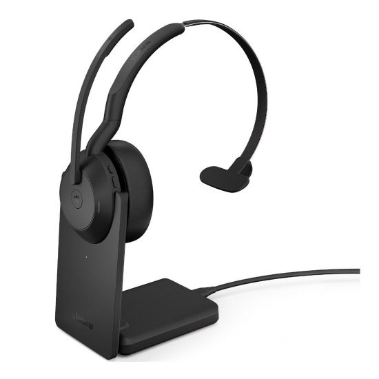 Picture of Jabra  Evolve2 55 USB A MS Teams Mono Stand, Active Noise Cancellation (ANC), Link 380 Bluetooth® Adapter ,30m Wireless Range, 18 Hours Battery Life
