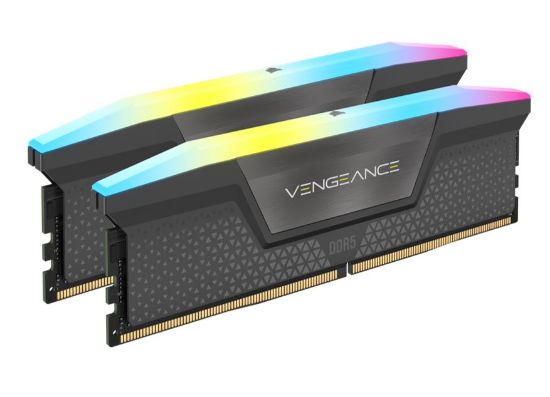 Picture of Corsair Vengeance RGB 64GB (2x32GB) DDR5 UDIMM 5600MHz C36 1.25V Desktop Gaming Memory Black Optimized for AMD Expo Ryzen 7000 Series