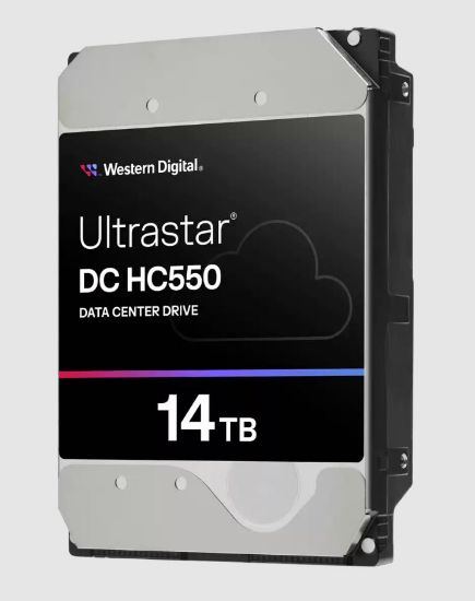 Picture of Western Digital WD Ultrastar DC HC550 14TB 3.5' SATA  512MB 7200RPM EAMR SE 5yrs Warranty-WUH721814ALE6L4