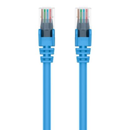 Picture of Belkin Cat6 Network Cables (5M) - Blue (A3L980bt05MBLUS), Gold Plated Connector, Snagless Prevents Breaking & Cracking, 2 Years Warranty