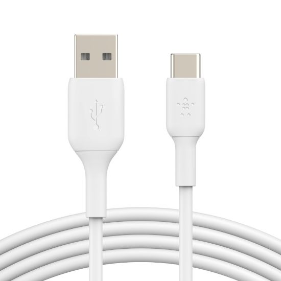 Picture of Belkin BoostCharge USB-C to USB-A Cable (1M) - White (CAB001bt1MWH), 3A/15W, 480Mbps, 25K+ Bend, Samsung Galaxy, USB-IF Certified, 2 Years Warranty