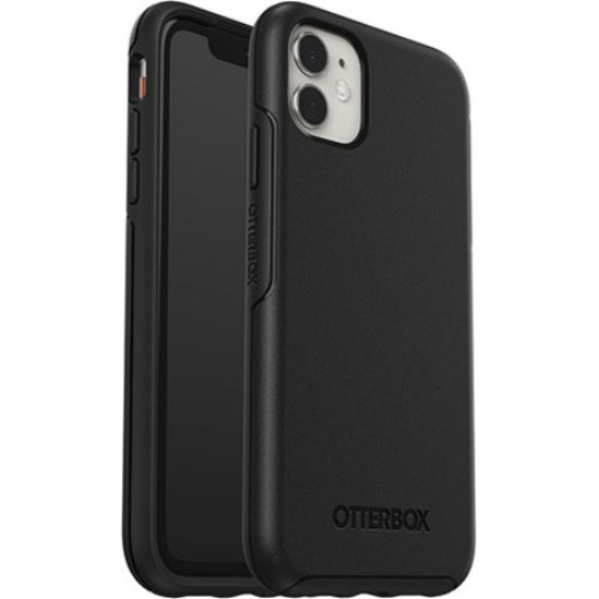 Picture of OtterBox Symmetry Apple iPhone 11 Case Black - (77-62467), DROP+ 3X Military Standard, Raised Edges, Ultra-Sleek, Durable Protection, 7 Years Warranty