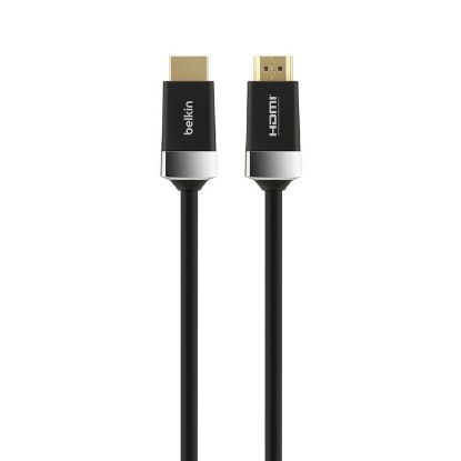 Picture of Belkin Advanced Series High Speed w/Ethernet HDMI Cable 4K/Ultra HD Compatible (2M) - Black(AV10050bt2M), 18Gbps Bandwidth, 2 Years Warranty