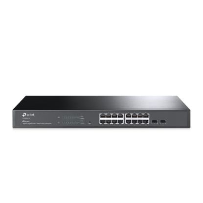 Picture of TP-Link SG2218 JetStream 16-Port Gigabit Smart Switch with 2 SFP Slots, Support Omada SDN, L2/L3/L4 QoS, Static Routing, Rack Mountable