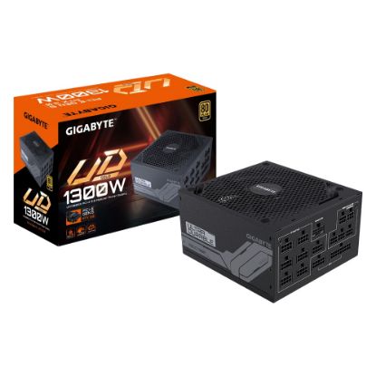 Picture of Gigabyte UD1300GM PG5 1300W ATX PSU Power Supply  80+ Gold >90% 140mm Fan Black Flat Cables Single +12V   >100K Hrs
