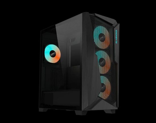 Picture of Gigabyte C301V2 RGB Tempered Glass E-ATX Black Mid Tower Gaming Chassis  2x3.5' 2x2.5' 2xUSB3.0 Detachable Dust Filter Liquid Cooling PSU Standard ATX
