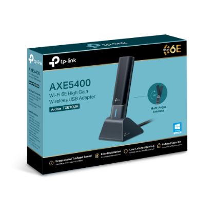 Picture of TP-Link Archer TXE70UH AXE5400 Wi-Fi 6E High Gain Wireless USB Adapter, WiFi 6E, Speeds up to 2402Mbps@6GHz, 2402Mbps@5GHz, 574Mbps@2.4GHz