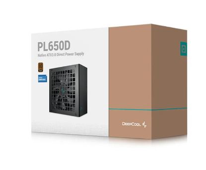 Picture of DeepCool PL650D 650W 80+ Bronze Certified Non-Modular ATX Power Supply(Direct Cable), 120mm Fan, DC to DC, ATX3.1, 100,000 MTBF, 85% Efficiency