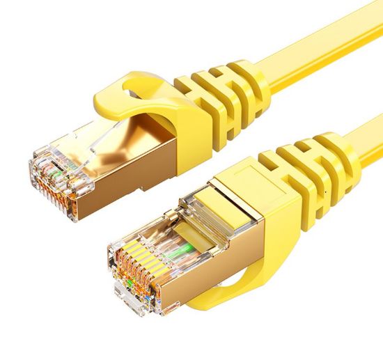 Picture of 8Ware CAT7 Cable 10m - Yellow Color RJ45 Ethernet Network LAN UTP Patch Cord Snagless Flat cable