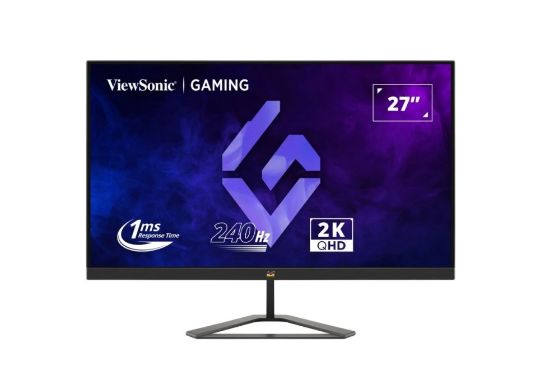Picture of ViewSonic 27' 2K 240hz 1ms Lightning Fas, IPS, Dual Speakers, SuperClear IPS. 2x HDMI 2.0, 1x DP 1.4. VESA 100x 100t, Tilt Gaming Monitor