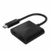 Picture of Belkin USB-C to HDMI + Charge Adapter + USB-C  Cable (13CM) - Black (AVC002btBK), 60W, Supports Video Resolutions up to 4K, 2 Years Warranty