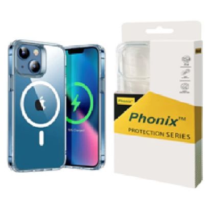 Picture of Phonix Apple iPhone 16e/ iPhone15/ iPhone 14/ iPhone 13 (6.1') Clear Rock Shockproof Case With MagSafe - Ultra-thin, Lightweight,10 Years Warranty