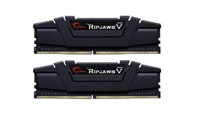 Picture of G.SKILL F4-3200C16D-64GVK 64GB (2 x 32GB)/ PC4-25600 / DDR4 3200 Mhz/ Timings 16-18-18-38/ Voltage 1.35V/ RipjawsV