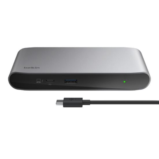 Picture of Belkin Connect Thunderbolt 4, 5-in-1 Core Hub - Space Grey(INC013AUSGY), Dual Display,40 Gbps, 96W Power Delivery,Thunderbolt 4, Docking Station, 2YR