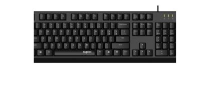 Picture of RAPOO NK1900 Wired Keyboard, Entry Level, Laser Carved Keycap, Spill-Resistant, Multimedia Hotkeys ~ NK1800
