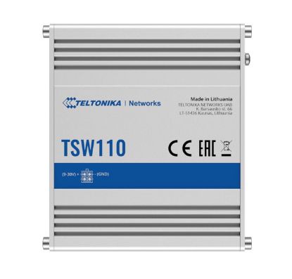 Picture of Teltonika TSW110 L2 Unmanaged Ethernet Switch, 5 x Gigabit Ethernet with speeds up to 1000 Mbps, PSU included