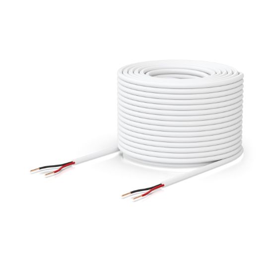 Picture of Ubiquiti Door Lock Relay Cable, 500-foot (152.4 m) Spool of One Pair, Low-voltage Cable, Solid bare coppe , 36V DC, White