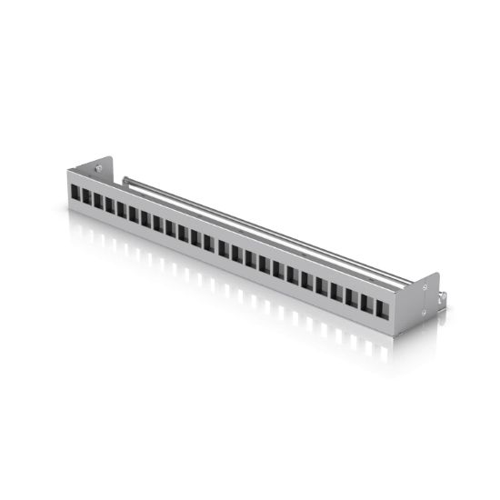 Picture of Ubiquiti 24-Port Blank Keystone Patch Panel, Silver, 1U 24-port, Ideal for Keystone Module Installation