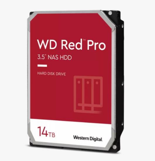 Picture of Western Digital WD Red Pro 14TB 3.5' NAS HDD SATA3 7200RPM 512MB Cache 24x7 180TBW ~8-bays NASware 3.0 CMR Tech 5yrs wty ~WD142KFGX