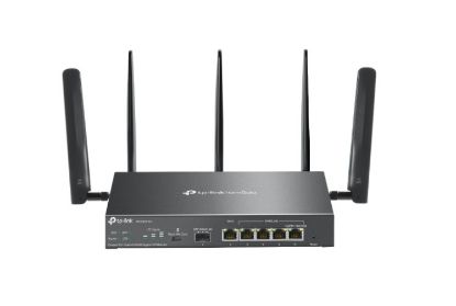 Picture of TP-Link ER706W-4G Omada 4G+ Cat6 AX3000 Gigabit VPN Router, 4G+, Dual Band Wi-fi 6, 6 Gigabit Ports (5 RJ45+1 SFP), 5 High-Gain Detach Ant.