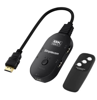Picture of Simplecom CM353 3-Port HDMI 2.1 Switch 3 IN 1 OUT Splitter HDCP 2.3 8K@60Hz